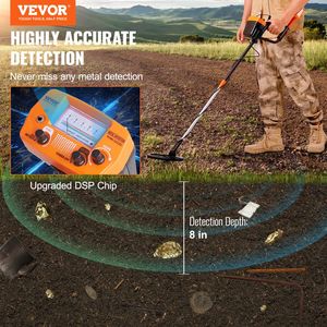 Alta precisione 8 pollici impermeabile bobina di ricerca Metal Detector per adulti bambini leggero in alluminio stelo da caccia accessori - Product Image 2