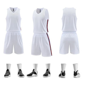 ชุดยูนิฟอร์มบาสเก็ตบอลสำหรับผู้ใหญ่ ออกแบบเองได้ ลายเรียบ ระบายอากาศได้ดี ผลิตจากโพลีเอสเตอร์ 100% - Product Image 5