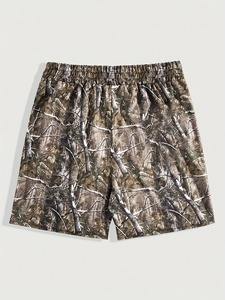 Shorts en coton camouflage pour hommes, taille élastique, respirants, décontractés, pour le sport, imprimés par sublimation, en tissu polyester, service de vente en gros - Product Image 3