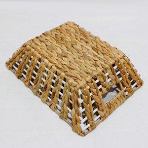 Handmade Natural Water Hyacinth Tray for Bathroom <b>Storage</b> & Household Decor Functional Fruit & Beverage Tray - Product Image 5