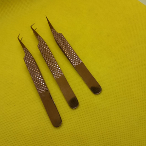 Vente en gros de pinces à cils de précision en acier inoxydable de luxe pour extensions de cils - Product Image 4