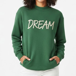 Sweat-shirt entièrement personnalisé pour femme, col montant, épaules tombantes, avec logo frontal, en tissu polaire écologique, idéal pour l'hiver - Product Image 1