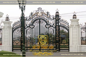 Puerta de Villa de Hierro Forjado a Mano KHP, Diseño de Doble Puerta, Patrones Intrincados, Acabado con Recubrimiento en Polvo, Fácil Montaje, Estilo Moderno - Product Image 5