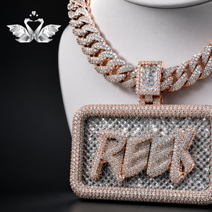 925 Sterling Silver <b>Iced</b> <b>Out</b> Moissanite Tennis <b>Chain</b> Hip Hop Necklace Diamond Look Jewelry - Product Image 4