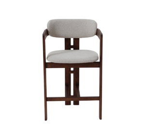 Taburete de Bar Moderno de Madera Maciza Tapizado con Asiento Acolchado para Isla de Cocina, Sala de Estar, Villa - Uso Comercial - Product Image 1