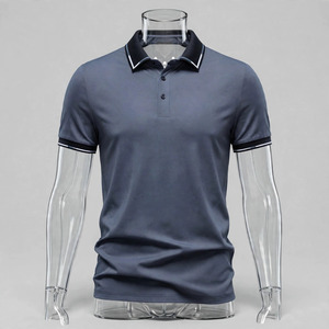 Camisas Casuales de Sarga de Poliéster y Algodón para Hombre, Precio de Fábrica, Logotipo Personalizado, Impresión Digital, Manga Corta de Verano - Product Image 2