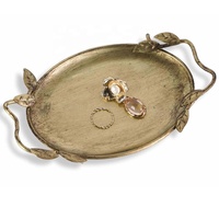 Nouveau design : Porte-bague en forme de crabe en laiton poli moulé, plat décoratif en métal, plateau de vanité, plat à bijoux nautique, pour bureau