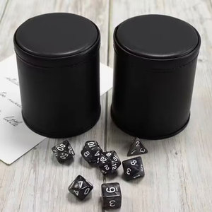 PU Leather Sport Classic <b>Dice</b> Rolling Cup with Comfortable Touch Dices Shaker for Kid-Friendly Party Entertainment - Product Image 1