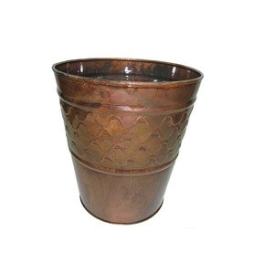 ถังขยะเหล็กโบราณตกแต่งลายลายนูนสำหรับตกแต่งบ้านสไตล์พรีเมียม - Product Image 2