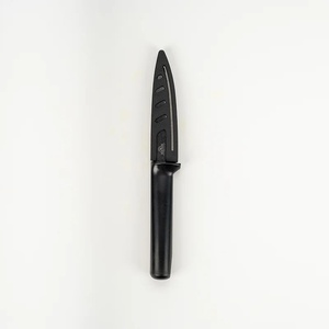 Couteau à éplucher en céramique noire JAYA MATA 4 pouces JM322, lame en zircone de 100 mm, coupe-fruits et légumes léger avec étui - Product Image 1