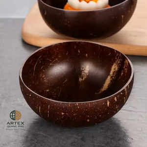 ARTEX QUANG PHU <b>Coconut</b> Bowls Set Handmade Wood Spoons Natural Eco-Friendly Party Stocked Serving Dish Bohemian Style - Product Image 6