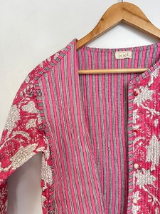 Nouvelle veste matelassée en coton respirant à séchage rapide, imprimée numériquement, écologique, de qualité supérieure, faite à la main, pour femmes, hiver, printemps, automne - Product Image 5