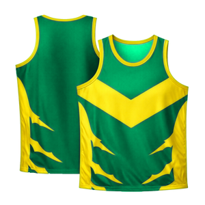 Camiseta Deportiva de Baloncesto sin Mangas con Logotipo Personalizado, Tejida, Informal, de Alta Calidad, Sublimada con Pedrería en la Parte Delantera - Product Image 1