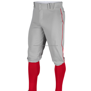 Shorts de baseball et softball respirants unisexes grande taille coupe décontractée longueur genou avec bordure latérale – Vente en gros - Product Image 1