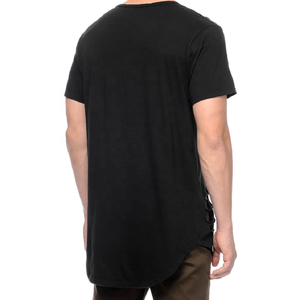 Camiseta de algodón 100% de color sólido con efecto desgastado para hombre, corte holgado, estilo vintage, informal, estilo urbano, con apariencia desgarrada, manga corta. - Product Image 5