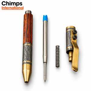 Bolígrafo de Acero de Damasco Hecho a Mano Personalizado de Venta Caliente, el Mejor Bolígrafo Personalizado con Detalles de Latón y Clip de Bolsillo - Product Image 6