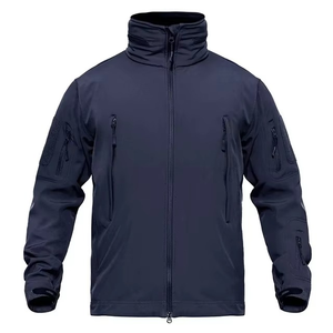 Chaqueta cortavientos transpirable para senderismo, para hombre, color azul marino oscuro, chaqueta táctica con múltiples bolsillos, chaqueta a prueba de viento, ropa exterior para aventuras. - Product Image 5
