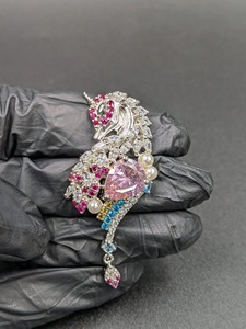 Pendentif licorne en moissanite, argent 925, avec zircon rose et pierres multicolores, charme animal mignon pour femme, cadeau - Product Image 4