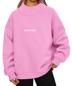 Sudadera con Capucha Personalizada de Alta Calidad para Mujer, Sudadera con Capucha de Cuello Alto para Mujer, Sudadera Extra Grande para Mujer - Product Image 3