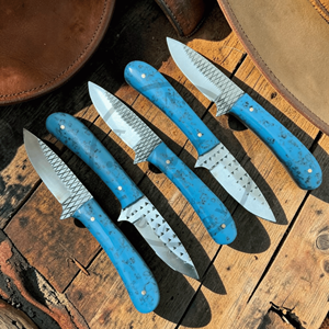 Cuchillo de Caza Profesional Bull Cutter, Cuchillo de Caza de Hoja Fija Estilo Vaquero, Acero de Damasco, OEM Personalizable, Cuchillo de Supervivencia para Exteriores - Product Image 4