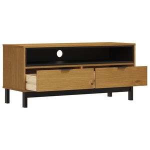 Legno massello pino TV Stand FLAM dimensioni modello 43.3 "x 15.7" x 19.7" - Product Image 4