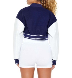 Chaquetas Varsity de Lana para Mujer, Nueva Colección, Logotipo Personalizado, Apliques de Letras, Parches, Chaqueta Varsity Informal con Botones para Mujer - Product Image 6