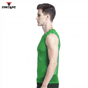 Factory Price Breathable Plain Dyed Men Sports Mesh Sleeveless Mesh <b>Singlets</b> for Men Transparent Vest for Sale Transparent Vest - Product Image 3
