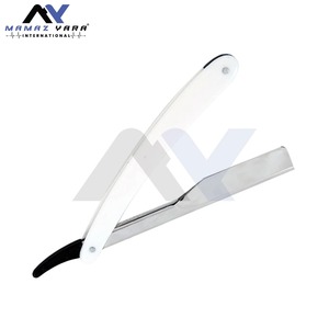 Navaja de afeitar de acero inoxidable de un solo filo con bloqueo deslizante para barbería y salón, herramienta para el cuidado de cabello, cejas y barba - Product Image 6