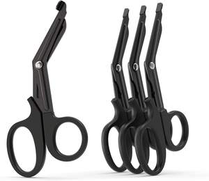 Tijeras Tácticas para Trauma de Acero Inoxidable Premium, Tijeras Médicas Lister para Vendajes, Fuente de Alimentación Manual para Primeros Auxilios - Product Image 6
