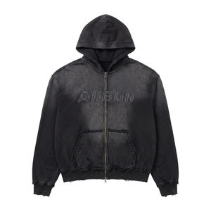 เสื้อฮู้ดดี้โอเวอร์ไซส์ผู้ชาย สีพื้น ย้อมสีแบบ Garment Dyed ผ้าฝ้ายเฟรนช์เทอร์รี่ มีกระเป๋า ดีไซน์สำหรับฤดูใบไม้ร่วง ทรงปกติ - Product Image 1