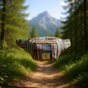 Sac banane en coton et chanvre avec ceinture confortable pour les aventures en plein air - Product Image 3