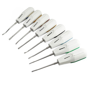 Ensemble de 8 instruments chirurgicaux avec manche en plastique blanc pour extraction dentaire atraumatique, élévateurs dentaires pour élévation radiculaire - Product Image 5