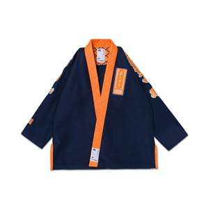 Conjunto de Kimono Oficial de Jiu Jitsu Gracie Barra en Azul Marino, Modelo Single, Double y Pearl Wave, para Competición - Product Image 2