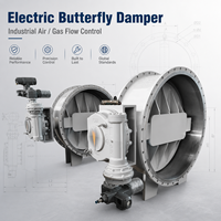 Vanne papillon électrique sur mesure à grand diamètre avec raccord à bride pour la ventilation industrielle et les systèmes de conduits de processus