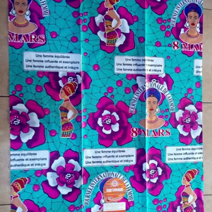 ผ้าพิมพ์ลายขี้ผึ้งฝ้ายแอฟริกันคุณภาพพรีเมียม สำหรับงานแฟชั่น งานแต่งงาน และงานอีเว้นท์ ขายส่งจำนวนมาก รับผลิตแบบ OEM ODM - Product Image 1