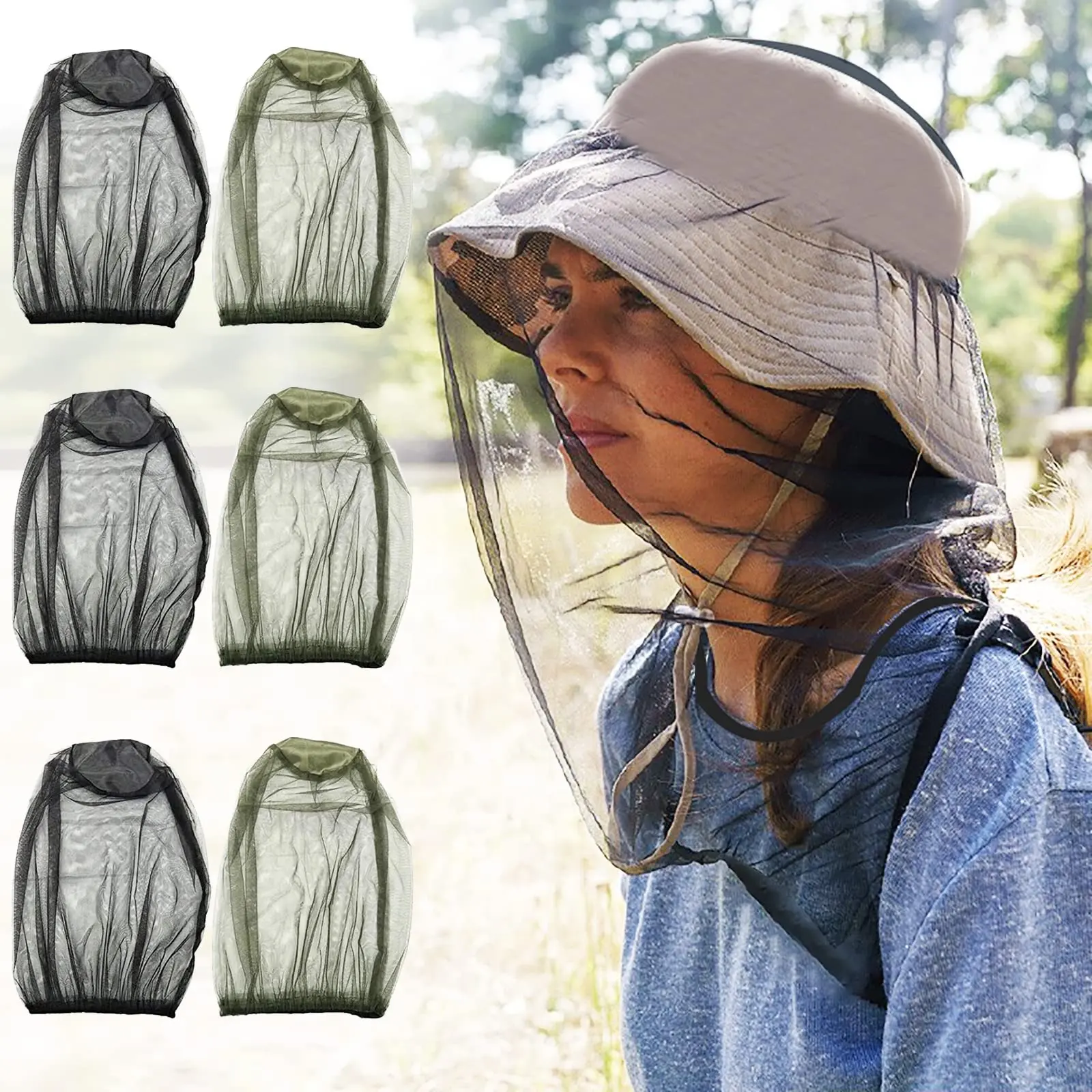 HOT Sale Mosquito Head Net Bigger Size for Mosquito Bugs Face Fine Holes Bug Face Shield