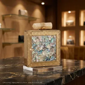 Bolso de Mano Mini de Lujo, con Incrustaciones de Madreperla y Latón, para Fiestas, Eventos Nocturnos y Bodas, para Mujer, Venta al Por Mayor - Product Image 1
