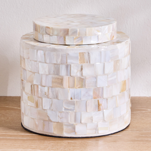 Sophisticated Mother Of Pearl Box With Lid, Stunning MOP Storage Jars For Small Items or Ramadan Present From Vietnam - Product Image 3