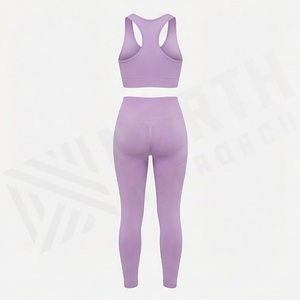 Conjunto de Yoga sin Costuras de Secado Rápido para Mujer, Sujetador Deportivo Reversible, Pantalones Cortos Transpirables, Ropa Deportiva, Color Personalizado - Product Image 2