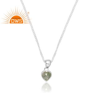 Nouveau modèle Design en argent Sterling naturel vert fraise Quartz pendentif en pierres précieuses collier fabricant de bijoux personnalisés - Product Image 4