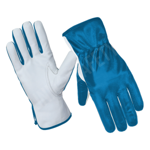 Guantes de Trabajo de Cuero de Cabra de Primera Calidad con Forro de Spandex en la Parte Posterior de la Mano, Guantes de Seguridad para Conducir - Product Image 6