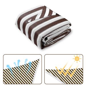 Tenda Parasole Triangolare 16 X 16 X 16 Caffè+Bianco - Copertura Esterna per Protezione Solare Ottimale - Product Image 3