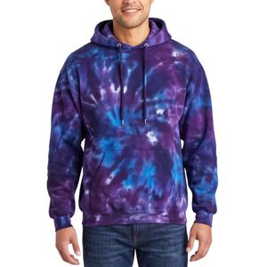 Sweat-shirt à capuche tie-dye pour homme, imprimé multicolore, décontracté, avec poche, automne - Product Image 4