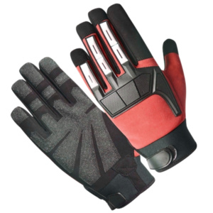 Gants de sécurité pour mécaniciens en cuir synthétique renforcé TPR, avec manchette en néoprène, respirants, laminés en spandex - Product Image 3