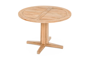ชุดโต๊ะรับประทานอาหารในสวนทรงกลมไม้สัก Texel Elegant สำหรับการใช้งานกลางแจ้ง - Product Image 4
