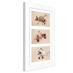 Cadre photo rectangulaire moderne en bois, affichage mural vertical, impression numérique couleur, durable - Product Image 3