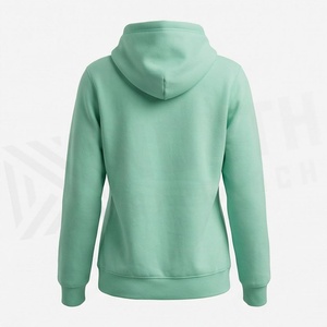 เสื้อฮู้ดดี้ผ้าฝ้ายหนานุ่มสำหรับผู้หญิง สีสันปรับแต่งได้ พร้อมขนเฟอร์ อุ่นสบายสำหรับฤดูหนาว รับผลิตตามแบรนด์ พร้อมสกรีนลายด้านหน้า - Product Image 2