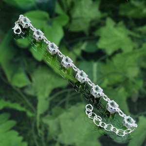 Bracelet à breloques en zircon bleu aqua, argent sterling 925, plaqué argent, fait main, simple, classique, luxueux, réglable, cadeau pour femme - Product Image 3