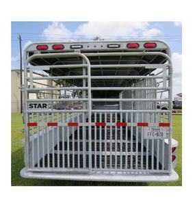 Remolque para Camión de Granja Ganadera, Vagón de Transporte de Ganado, Remolque Utilitario para Ranchos con Toldo Plegable Resistente y Rampa - Product Image 6