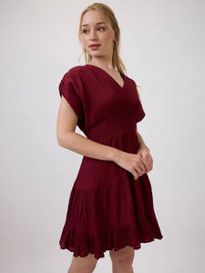 Robe midi moderne pour femme, en georgette, à ourlet évasé, imprimé floral artisanal, coupe ample, style plage, sexy, tendance été, vente en gros - Product Image 3